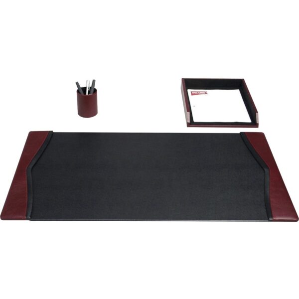 Dacasso Two-Tone Leather 3-Piece Desk Pad Kit