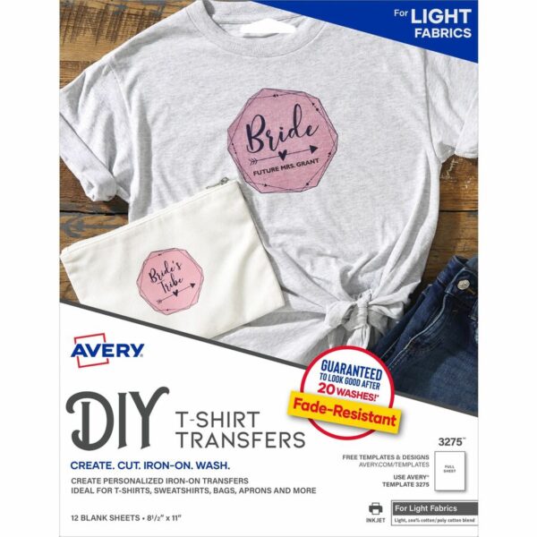 Avery T-Shirt Transfers for Inkjet Printers