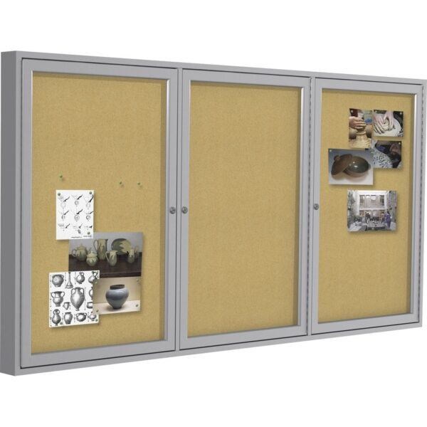 Ghent 3-Door Enclosed Indoor Bulletin Board - Image 2