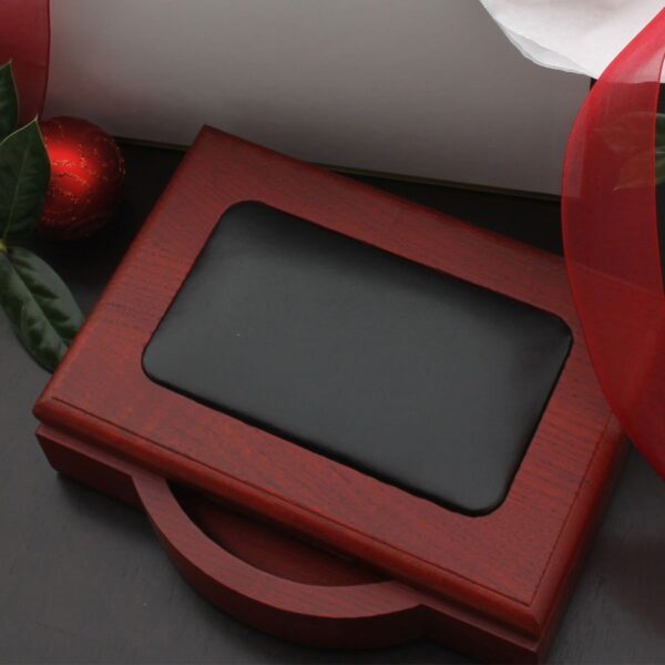 Dacasso Rosewood & Leather Memo Holder - Image 2