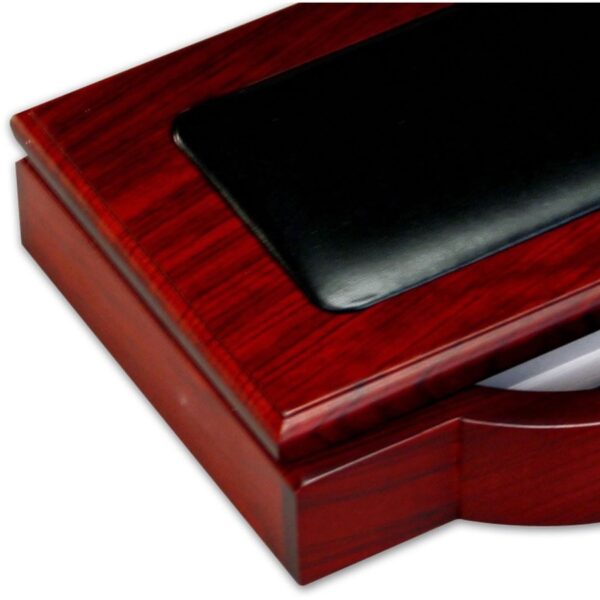 Dacasso Rosewood & Leather Memo Holder - Image 3