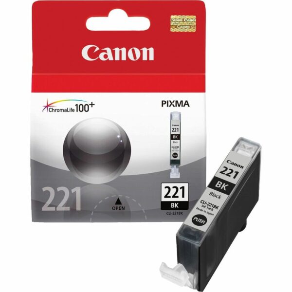 Canon CLI-221BK Original Inkjet Ink Cartridge - Black - 1 Each