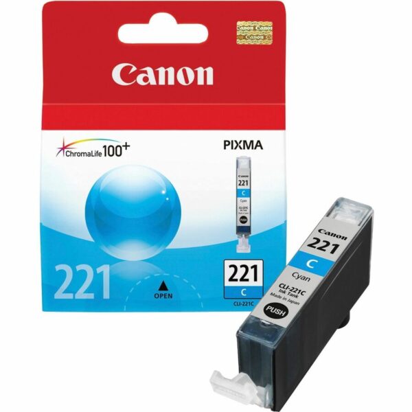 Canon CLI-221C Original Inkjet Ink Cartridge - Cyan - 1 Each