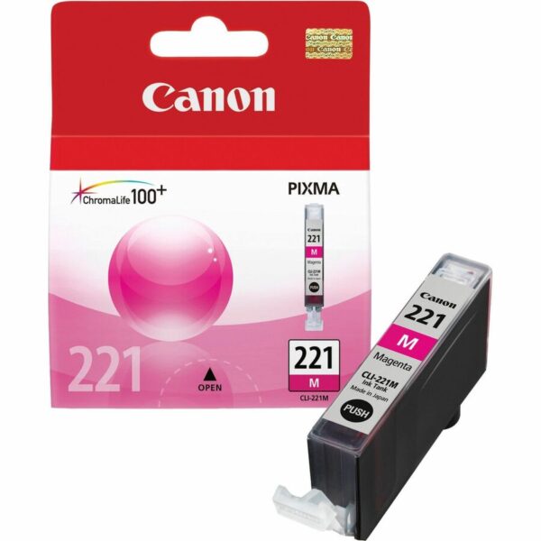 Canon CLI-221M Original Inkjet Ink Cartridge - Magenta - 1 Each