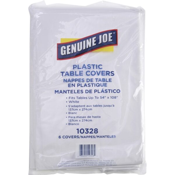 Genuine Joe Plastic Rectangular Table Covers