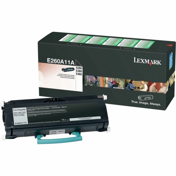 Lexmark E260A11A Original Laser Toner Cartridge - Black - 1 Each