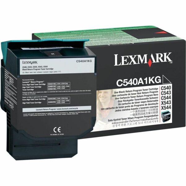 Lexmark C540A1KG Original Standard Yield Laser Toner Cartridge - Black - 1 Each