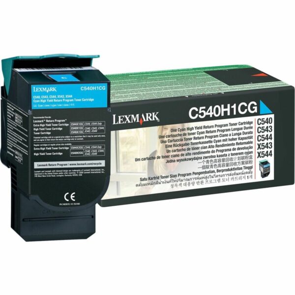 Lexmark Original Laser Toner Cartridge - Cyan - 1 Each