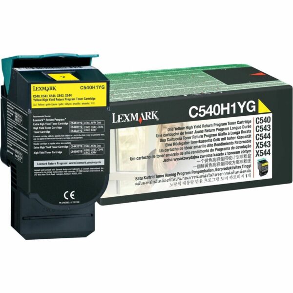 Lexmark Original Laser Toner Cartridge - Yellow - 1 Each