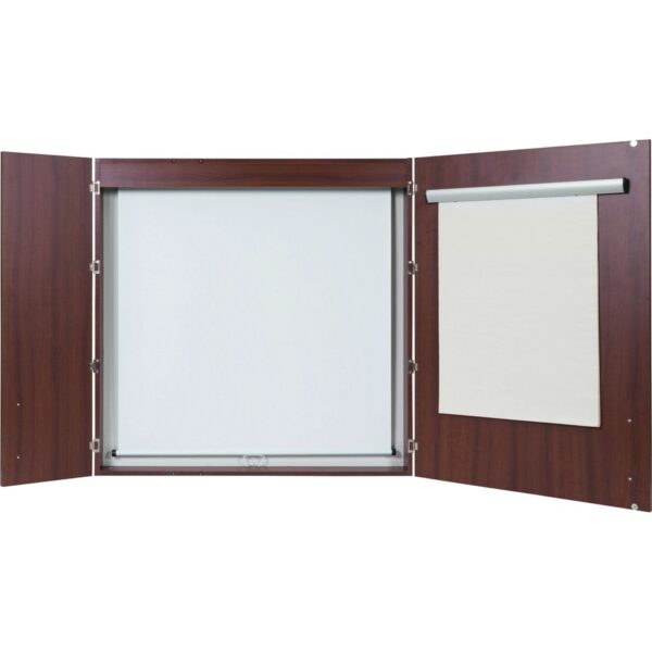 MasterVision 2-door Cherry Conference Cabinet