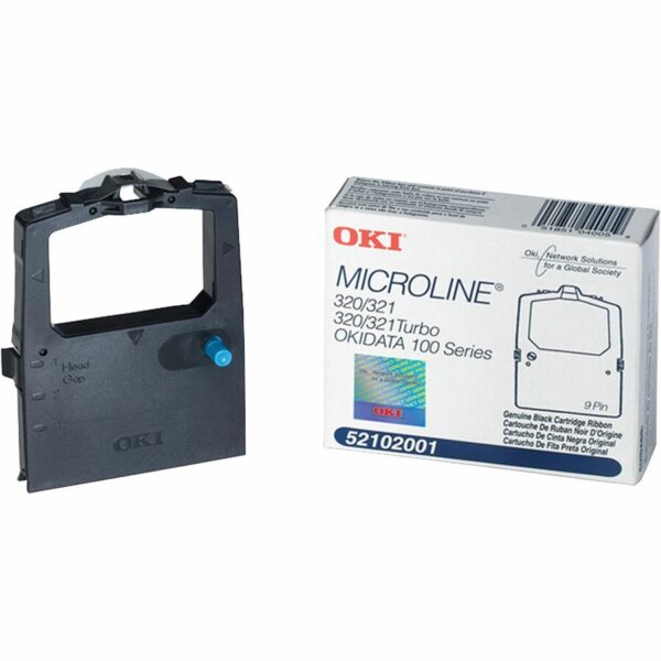 Oki Dot Matrix Ribbon Cartridge - Black - 1 Each