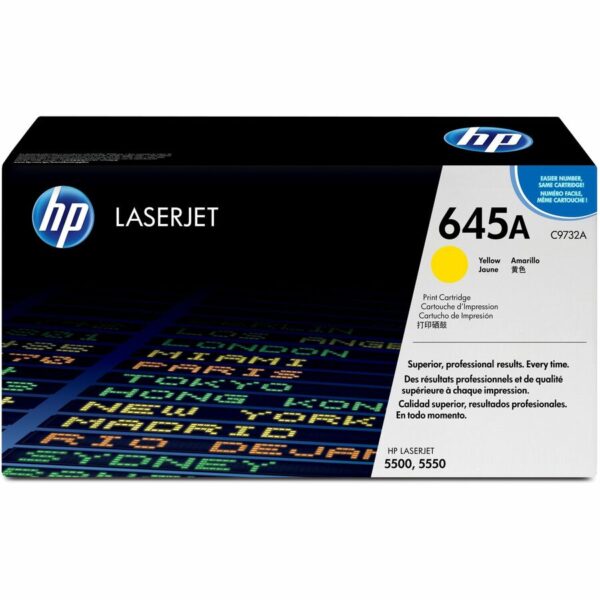 HP 645A (C9732A) Original Laser Toner Cartridge - Single Pack - Yellow - 1 Each