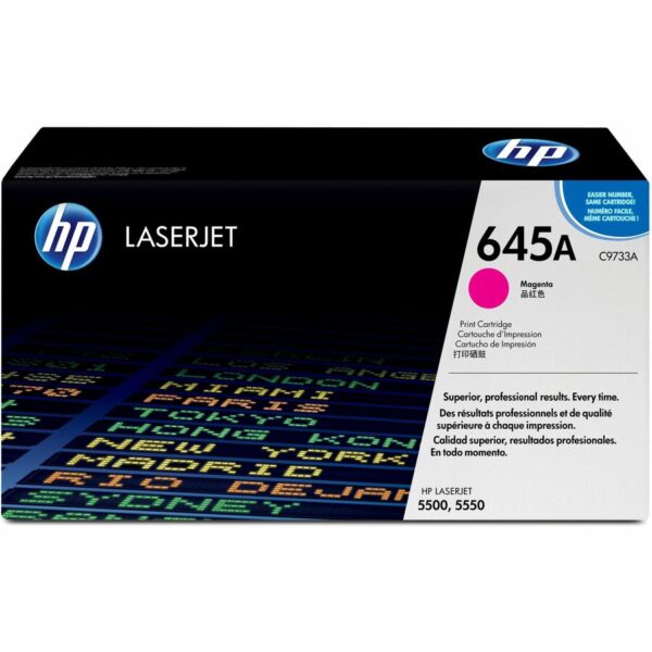 HP 645A (C9733A) Original Laser Toner Cartridge - Single Pack - Magenta - 1 Each