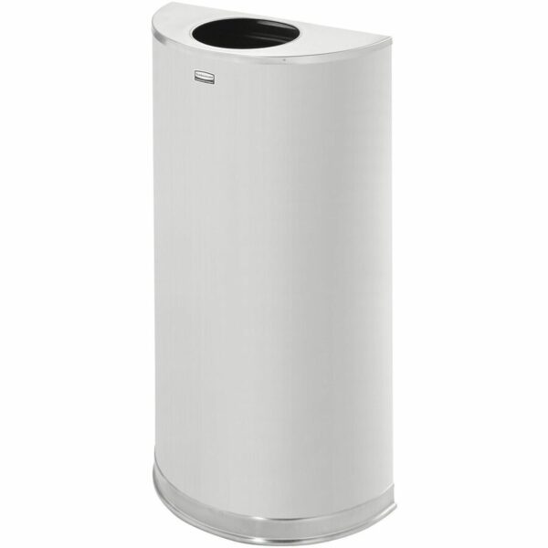 Rubbermaid Commercial 12 Gallon Half Round Steel Receptacle