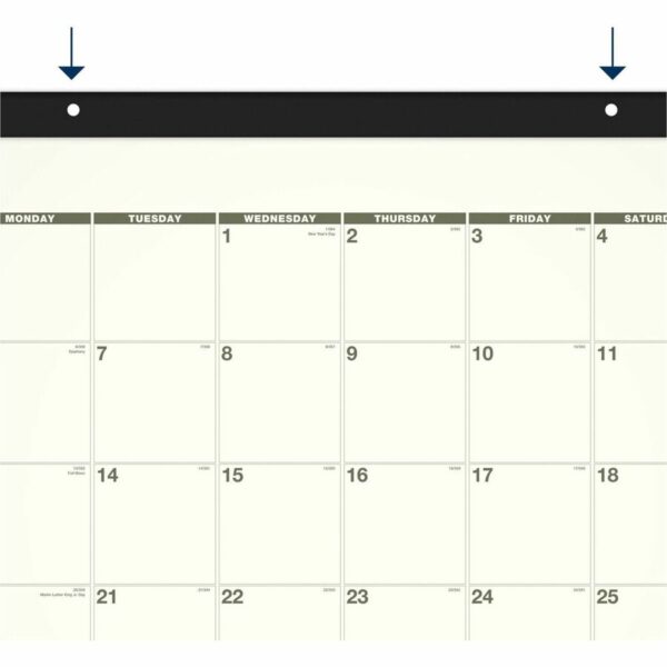 At-A-Glance Recycled Monthly Desk Pad, Standard, 22" x 17" - Image 2