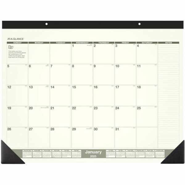 At-A-Glance Recycled Monthly Desk Pad, Standard, 22" x 17"