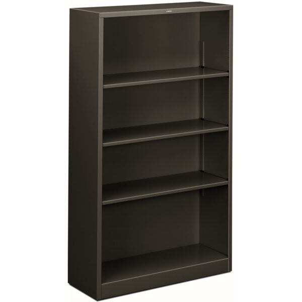 HON Brigade Steel Bookcase | 4 Shelves | 34-1/2"W | Charcoal Finish