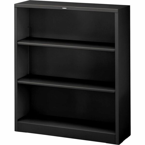 HON Brigade Steel Bookcase | 3 Shelves | 34-1/2"W | Black Finish - Image 2