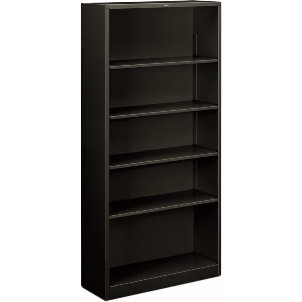 HON Brigade Steel Bookcase | 5 Shelves | 34-1/2"W | Black Finish