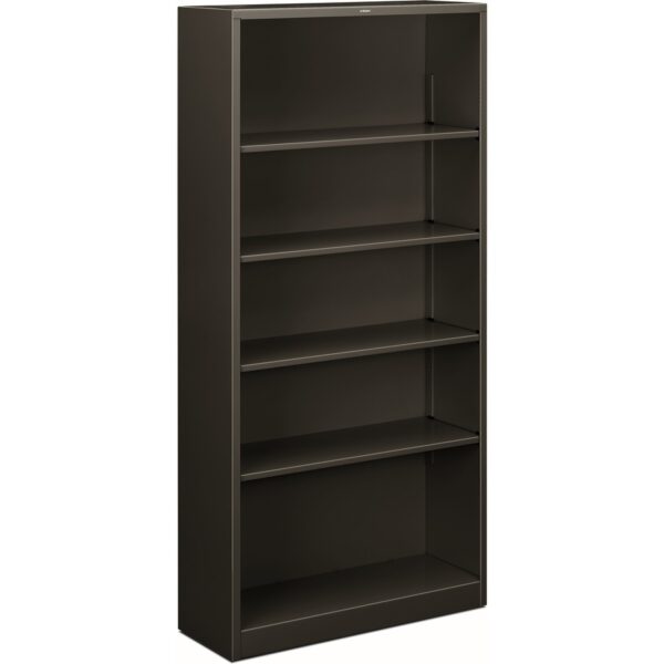 HON Brigade Steel Bookcase | 5 Shelves | 34-1/2"W | Charcoal Finish