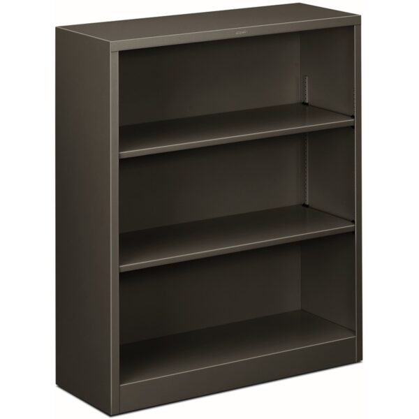 HON Brigade Steel Bookcase | 3 Shelves | 34-1/2"W | Charcoal Finish