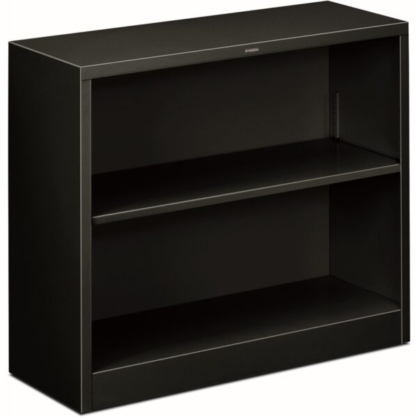 HON Brigade Steel Bookcase | 2 Shelves | 34-1/2"W | Black Finish