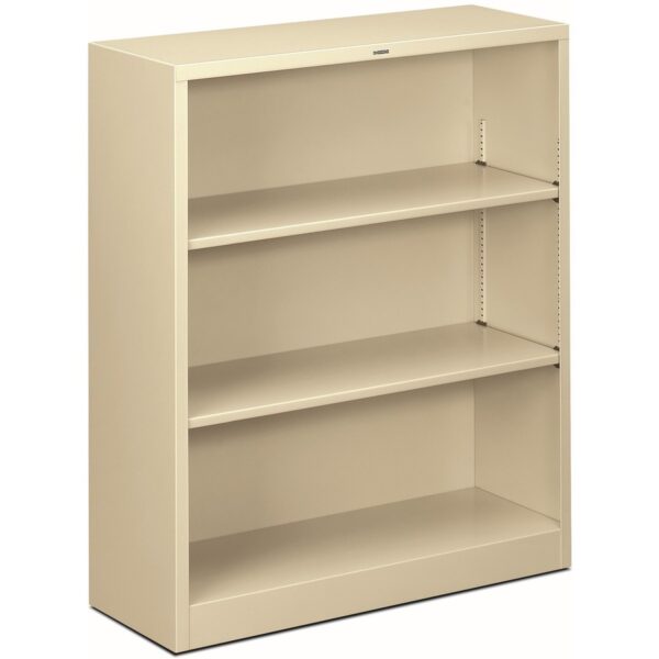 HON Brigade Steel Bookcase | 3 Shelves | 34-1/2"W | Putty Finish