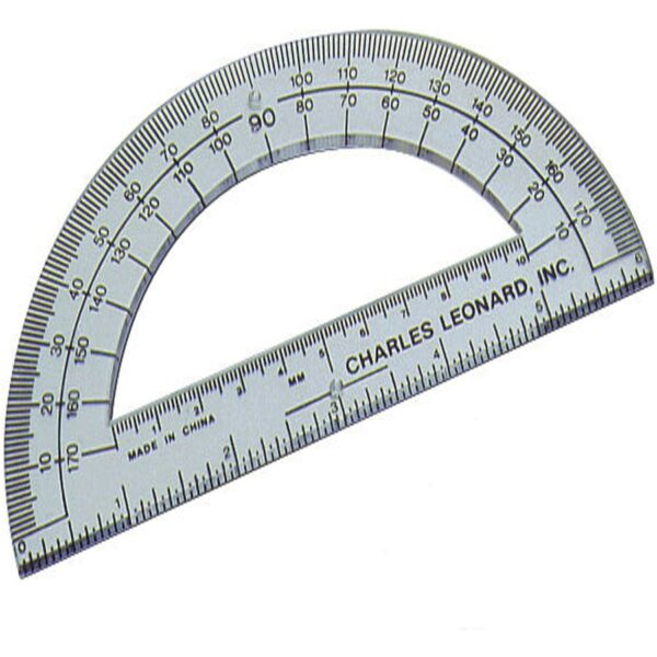 Charles Leonard 6" Open Center Protractor