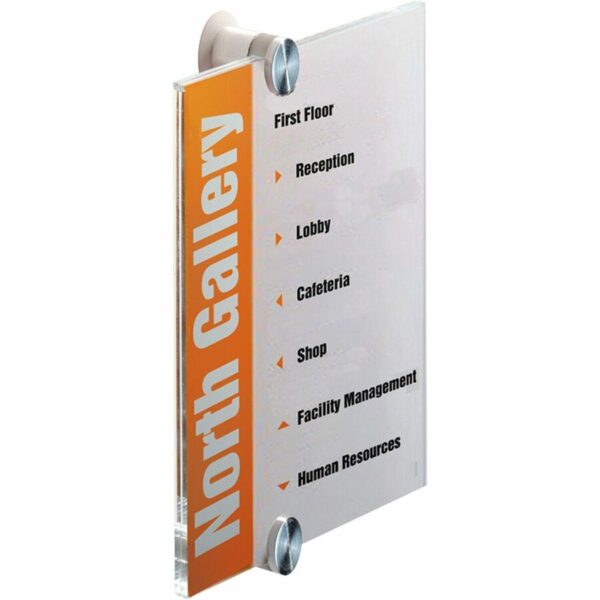 DURABLE Crystal Standoff Interior Wall Sign