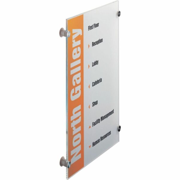 DURABLE Crystal Standoff Interior Wall Sign