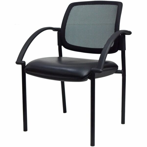 Lorell Mobile Mesh Back Guest Chair with Arms - Image 3