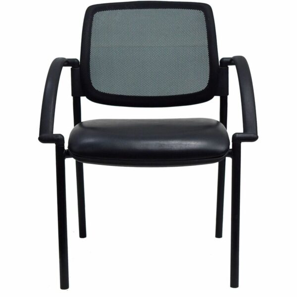 Lorell Mobile Mesh Back Guest Chair with Arms - Image 6