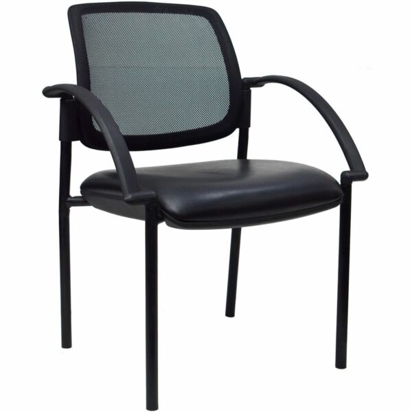 Lorell Mobile Mesh Back Guest Chair with Arms