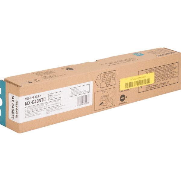 Sharp MX-C40NTC Original Laser Toner Cartridge - Cyan - 1 Each