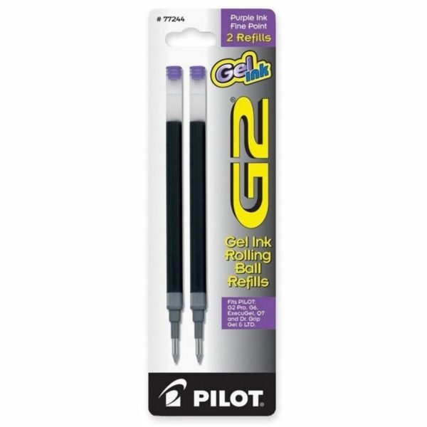 A pair of pilot g 2 pens in packaging.