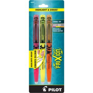 A package of pilot frixion pens in assorted colors.