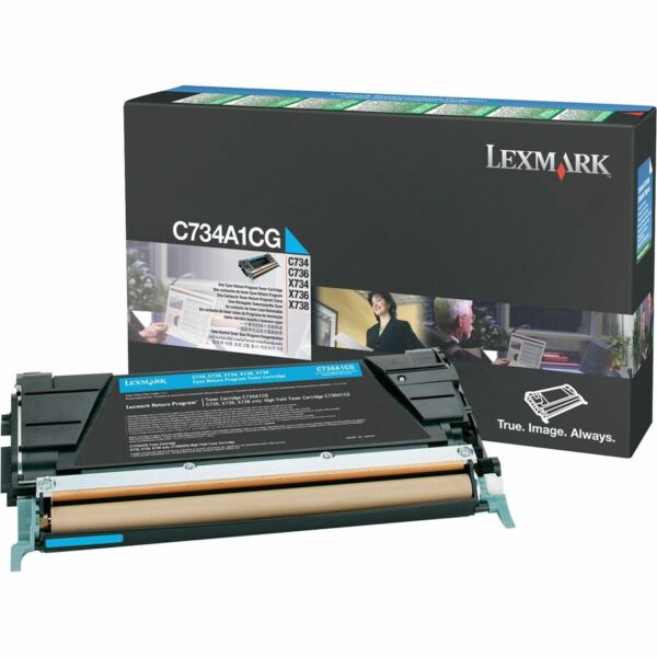 Lexmark Original Standard Yield Laser Toner Cartridge - Cyan - 1 Each