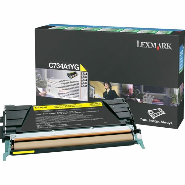 Lexmark Original Standard Yield Laser Toner Cartridge - Yellow - 1 Each