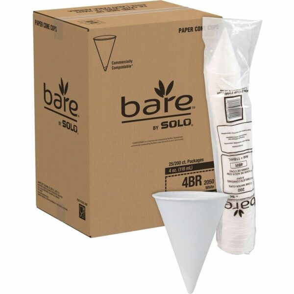 Solo Eco-Forward 4 oz Treated Paper Cone Water Cups