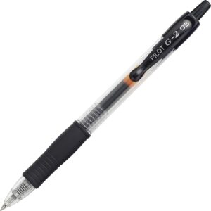 A black and white pen with orange tip.