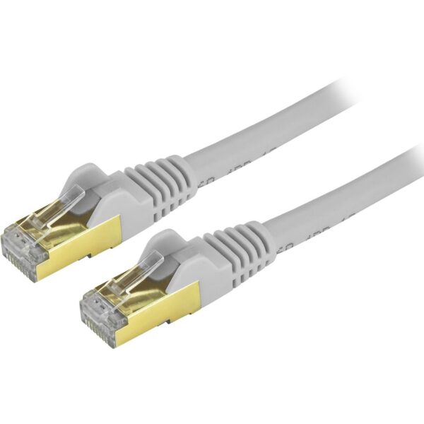 StarTech.com 14 ft Gray Shielded Snagless 10 Gigabit RJ45 STP Cat6a Patch Cable