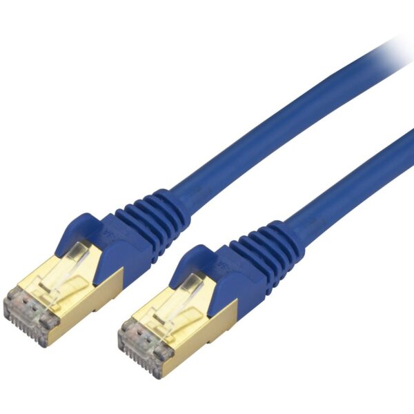 StarTech.com 7 ft Blue Shielded Snagless 10 Gigabit RJ45 STP Cat6a Patch Cable