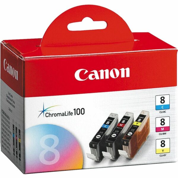 Canon CLI-8 Original Inkjet Ink Cartridge - Cyan, Magenta, Yellow - 3 / Pack