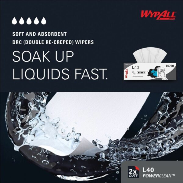 Wypall PowerClean L40 Extra Absorbent Towels - Image 3