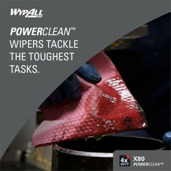 Wypall PowerClean X80 Heavy Duty Cloths Jumbo Roll - Image 7