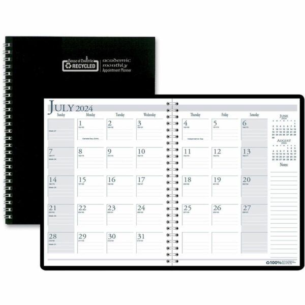 House of Doolittle Black Cover Academic Monthly Planner