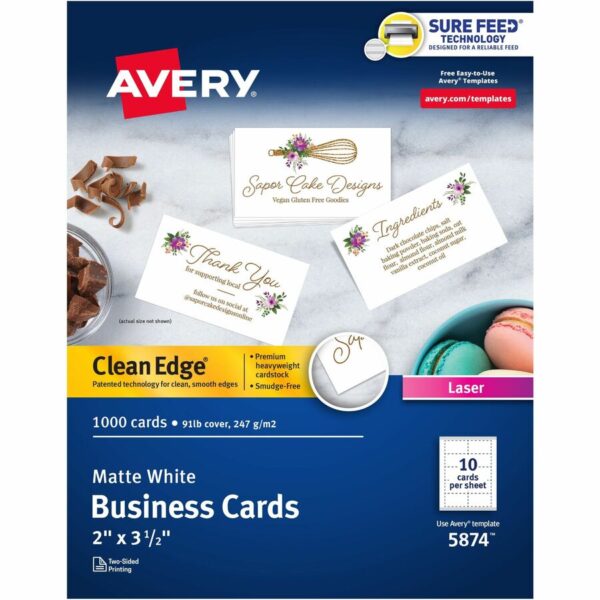 Avery Clean Edge Business Cards