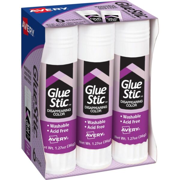 Avery® Glue Stic with Disappearing Purple Color