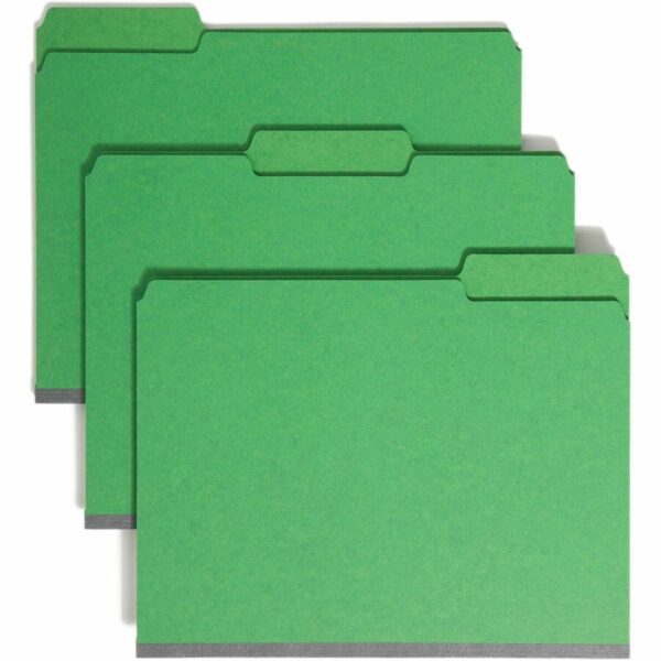 Smead Colored 1/3 Tab Cut Letter Recycled Fastener Folder