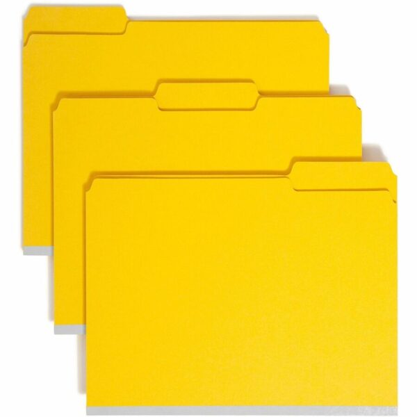 Smead Colored 1/3 Tab Cut Letter Recycled Fastener Folder